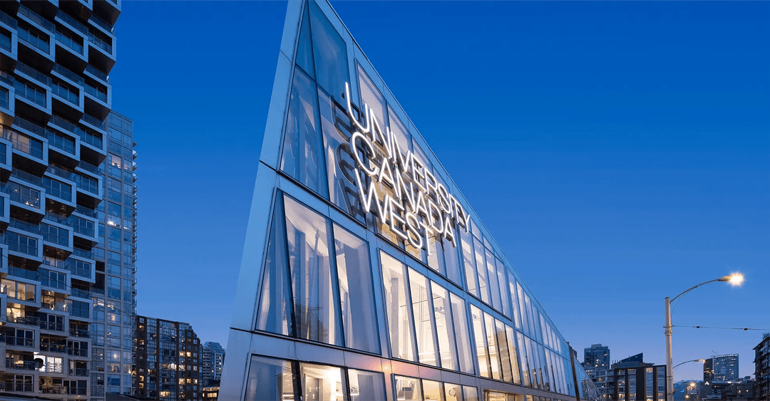 UCW Building Campus at Night
