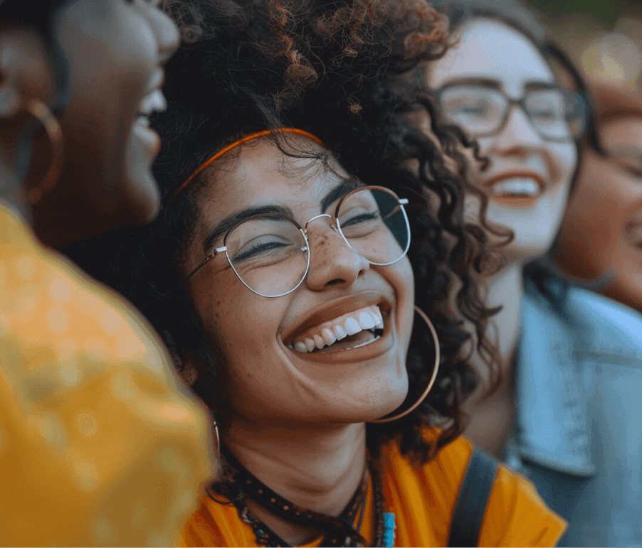 Students at a campus event